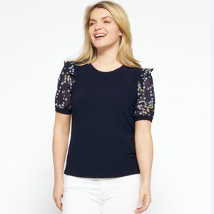 NWT Mora Swiss Dot Knit Top